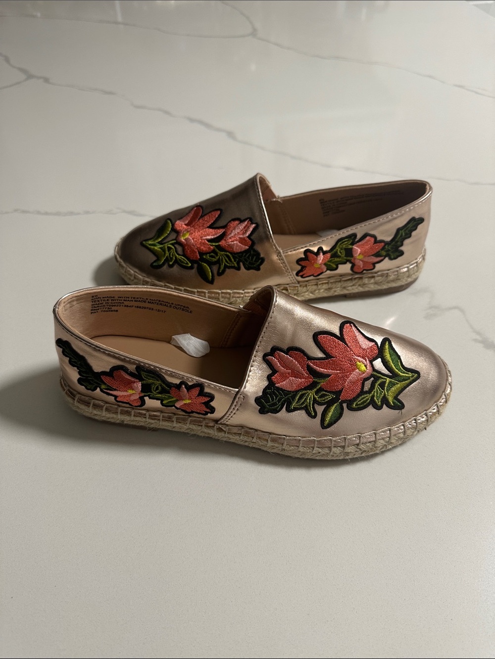 A New Day Floral Embroidered Espadrille Slip-Ons
